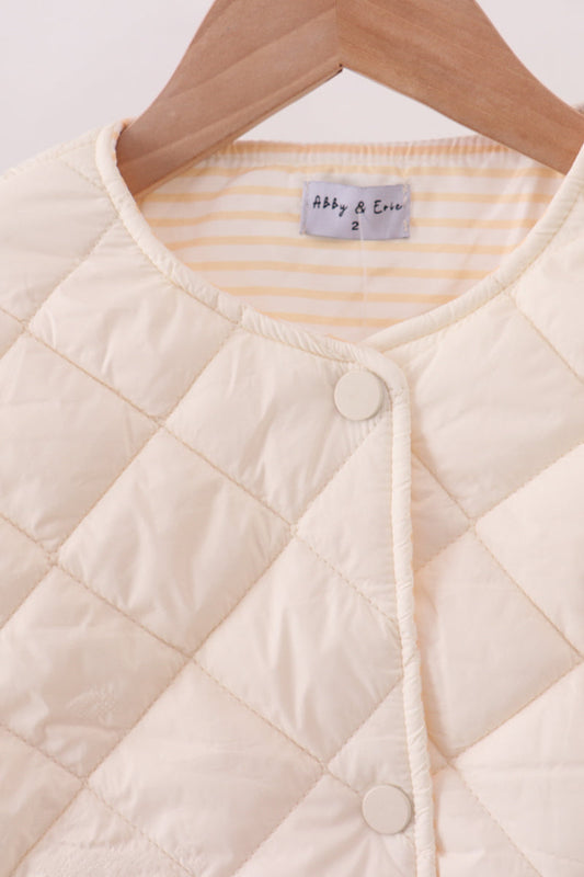 Cream quilted jacket