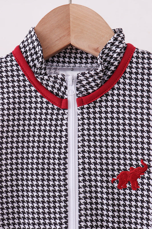 Premium Black Alabama elephant embroidery vest