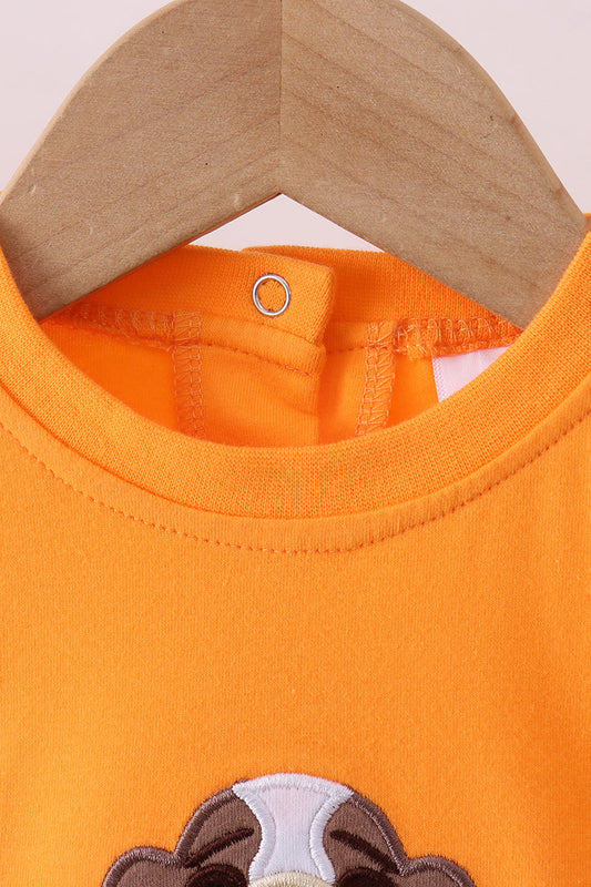 Premium Orange Tennessee puppy football applique bubble