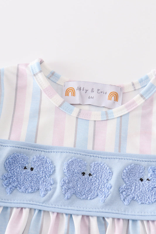 Crab french knot stripe girl bubble