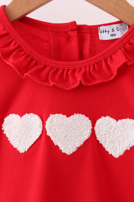 Red heart french knot bloomer set