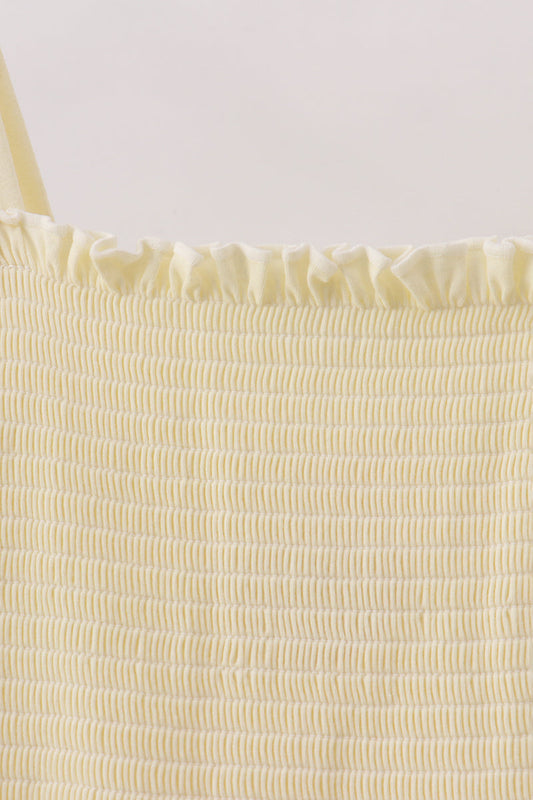 Cream smocked mom dress