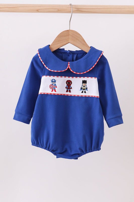Blue character embroidery bubble unisex