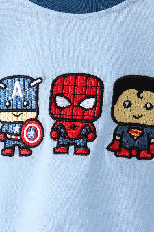 Blue character embroidery bubble