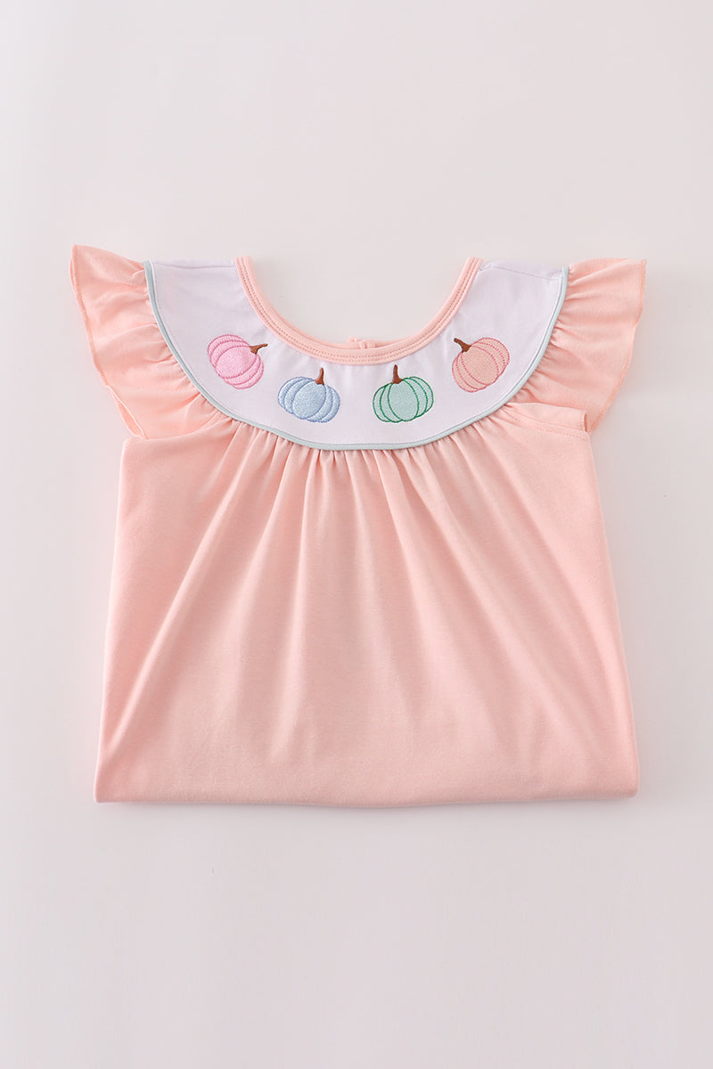 Pink embroidery dress