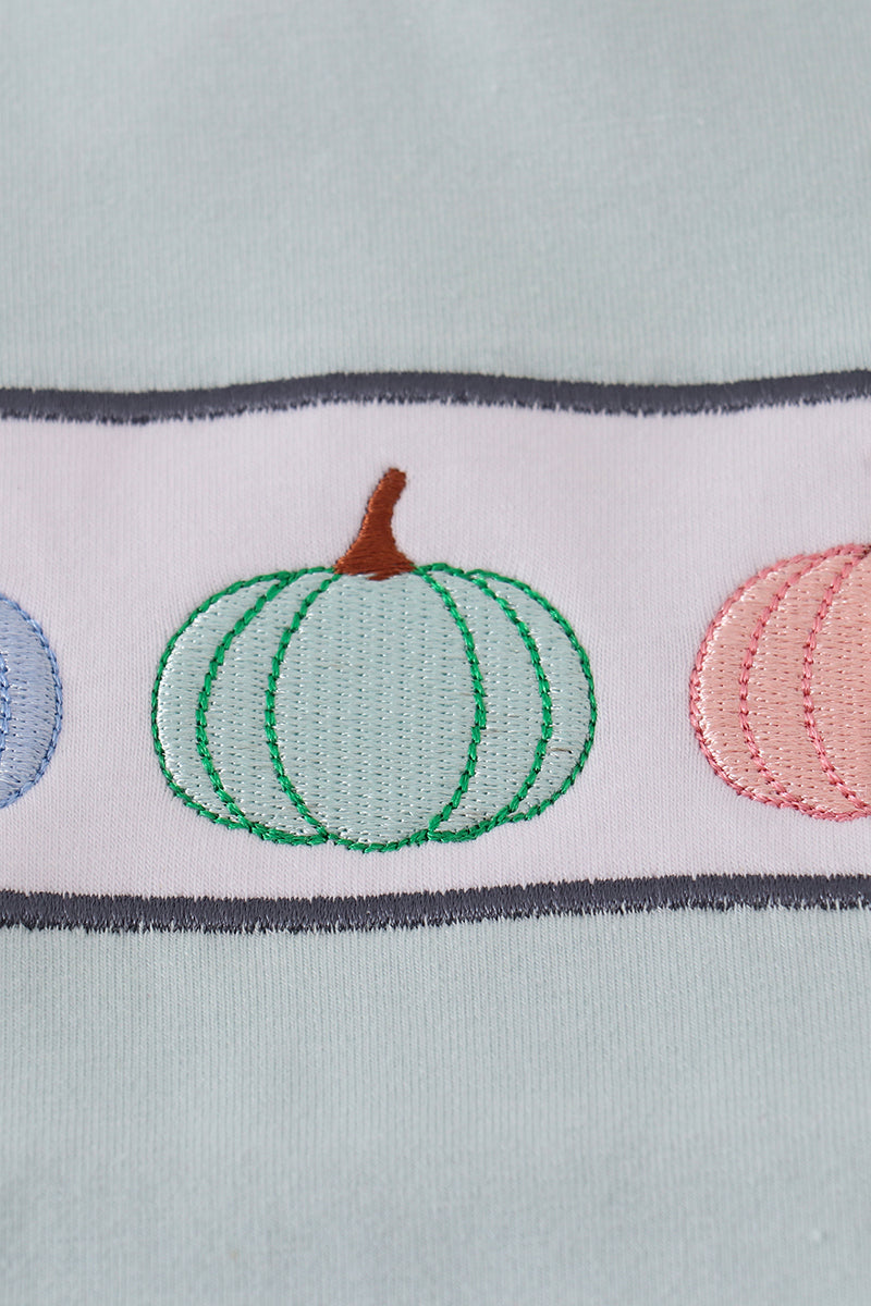 Blue embroidery pants set