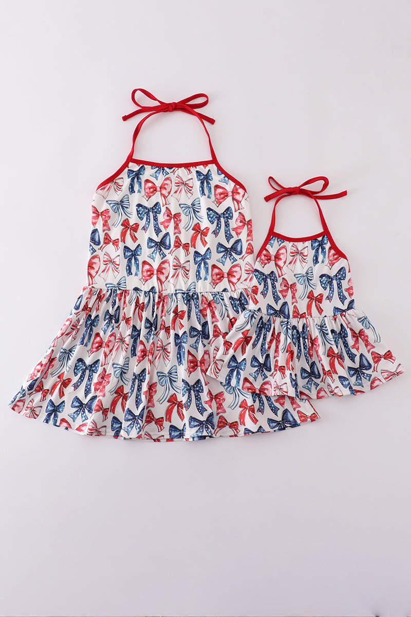 Bow print mom&me top