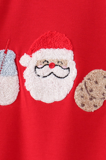 Red Milk Cookies French Knot Romper