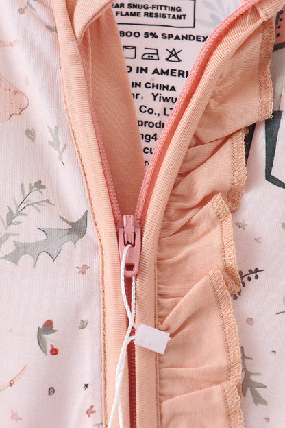 Nutcracker Zip Ruffle Bamboo Romper