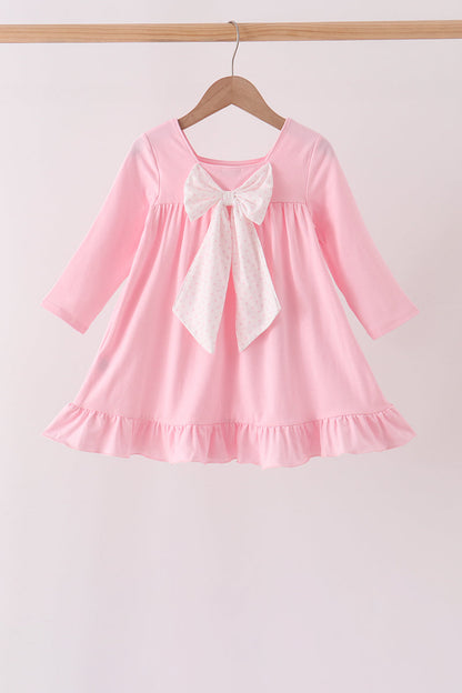 Pink nutcracker embroidery ruffle dress