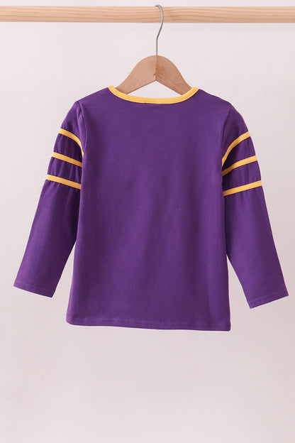 Premium Purple LSU 01 applique top