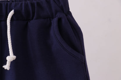 Premium Navy drawstring shorts