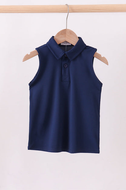 Blue everyday Collared Tank