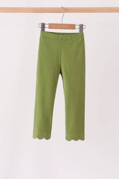 Forest scalloped leggings