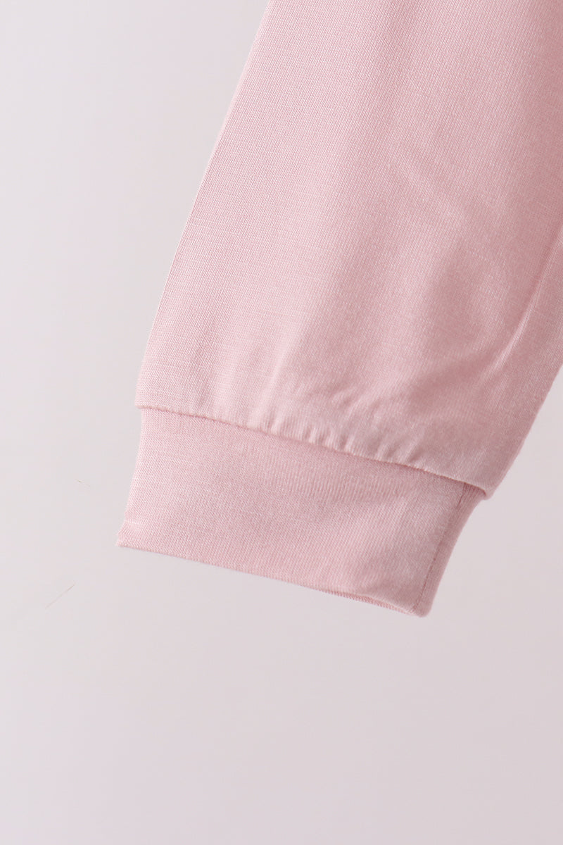 Pink bamboo pajama set – view 4