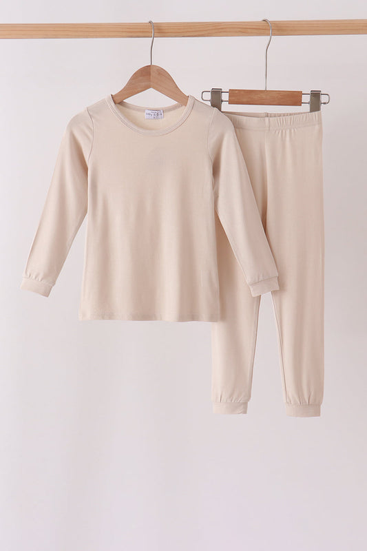 Beige bamboo pajama set – wholesale for boutiques | Honeydew USA
