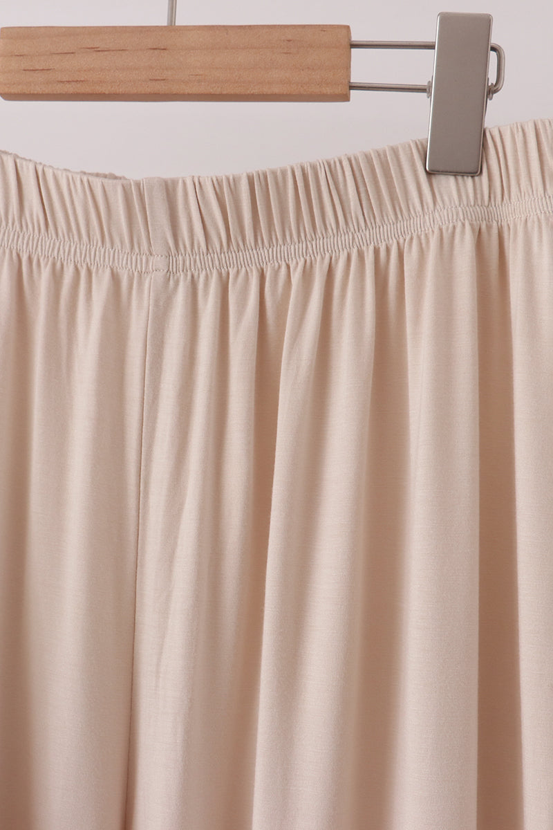 Beige bamboo mom pajama set – view 3