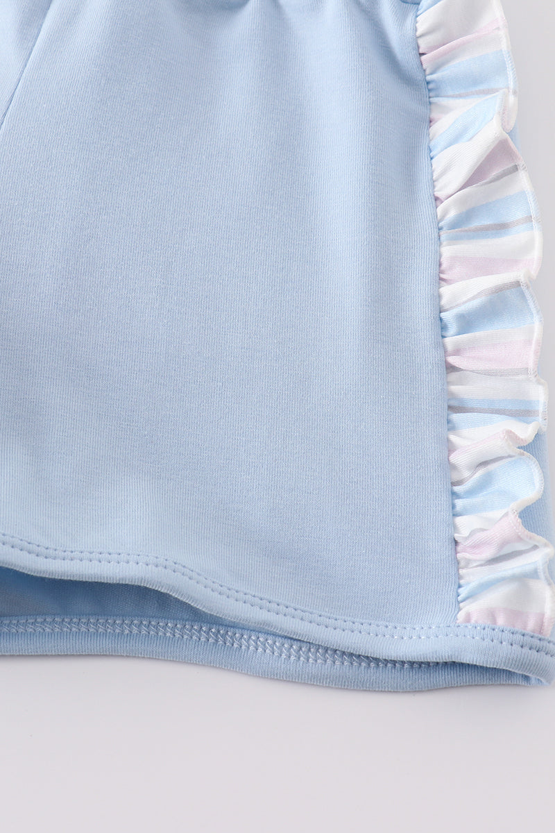 Crab french knot stripe girl set