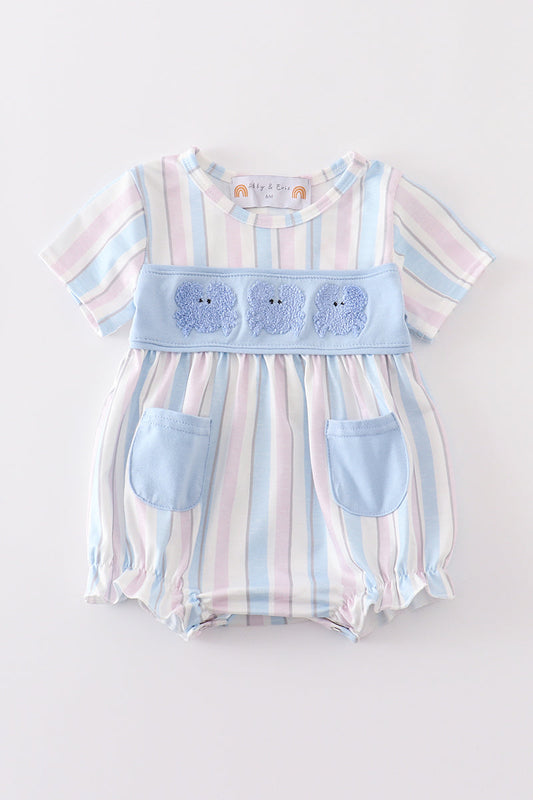 Crab french knot stripe girl bubble