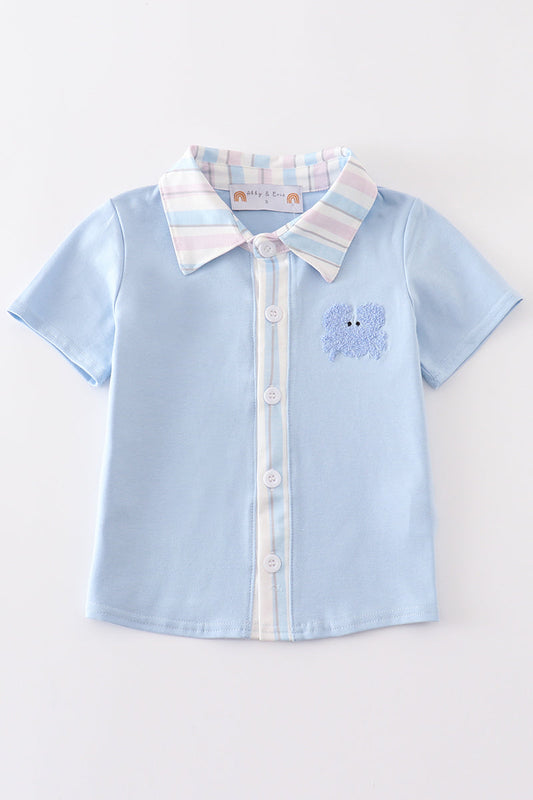 Crab french knot boy shirt