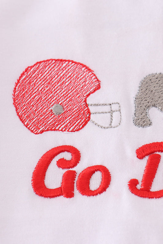 White Georgia go dawgs embroidery set