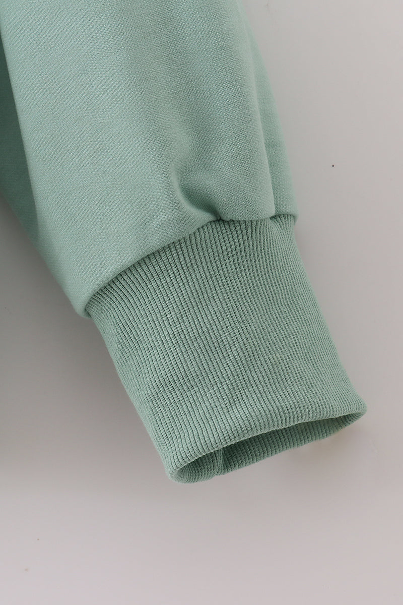 Sage duck sequin mom&me top