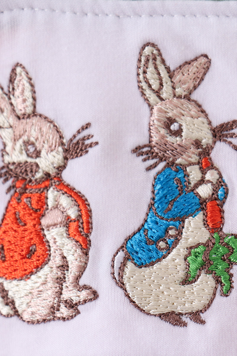 Bunny embroidery ruffle bubble