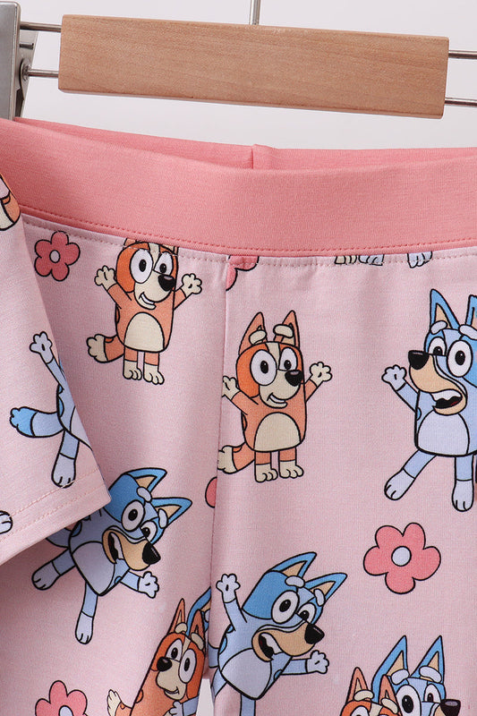 Pink character bamboo 2pc pajama set