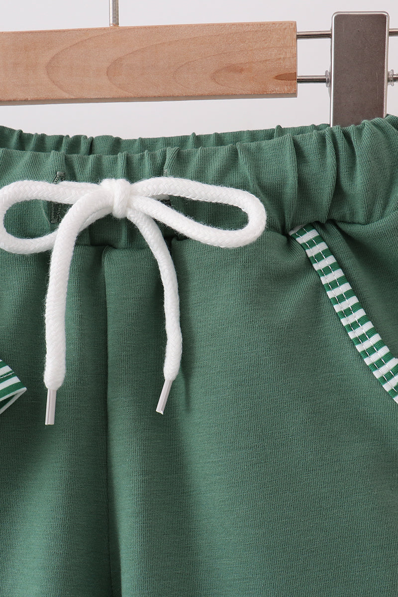 Green Duck Stripe Embroidered Set