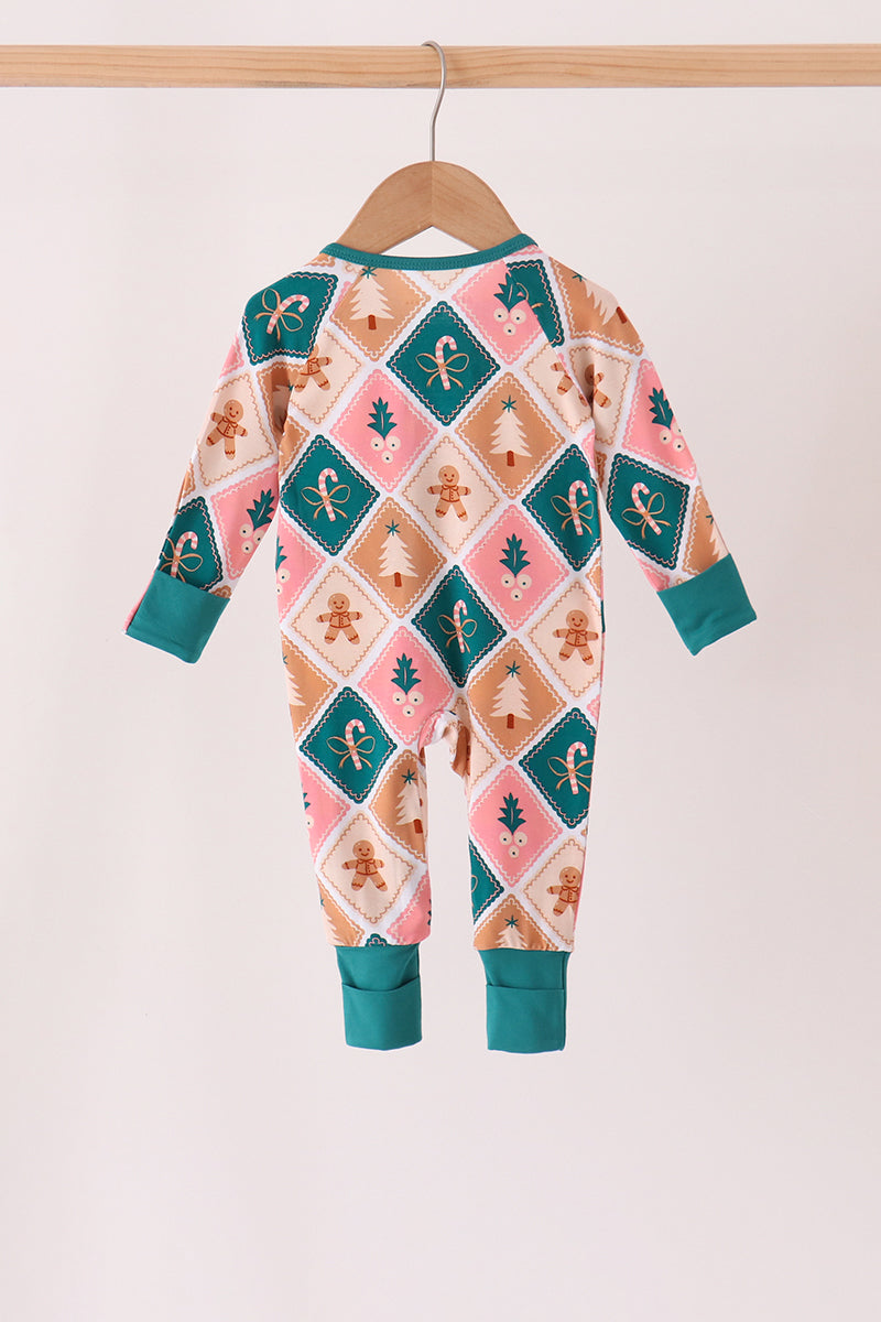 Green Gingerbread Bamboo Romper