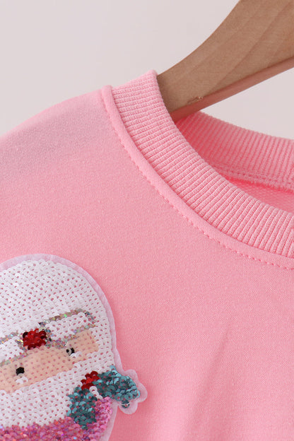 Pink Santa Sequin Top