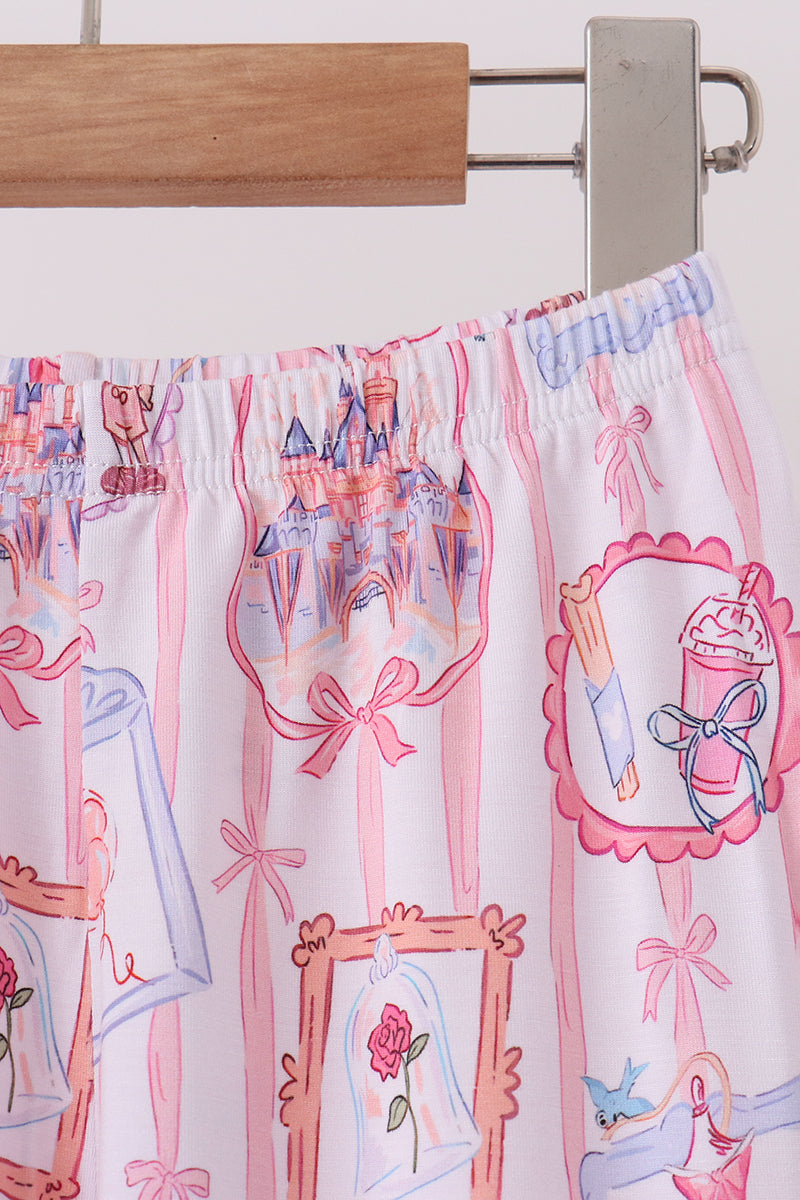 Pink Character Bamboo Pajama Set