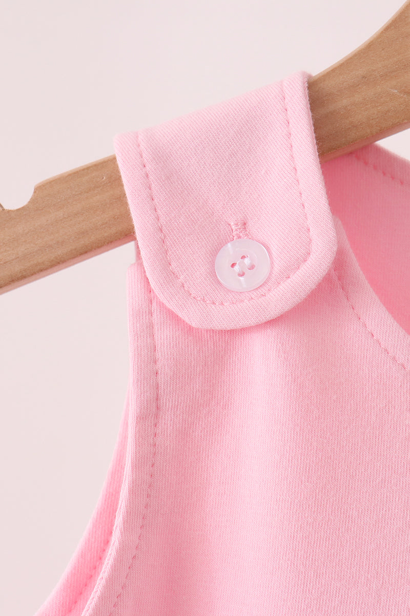Pink turkey applique dress