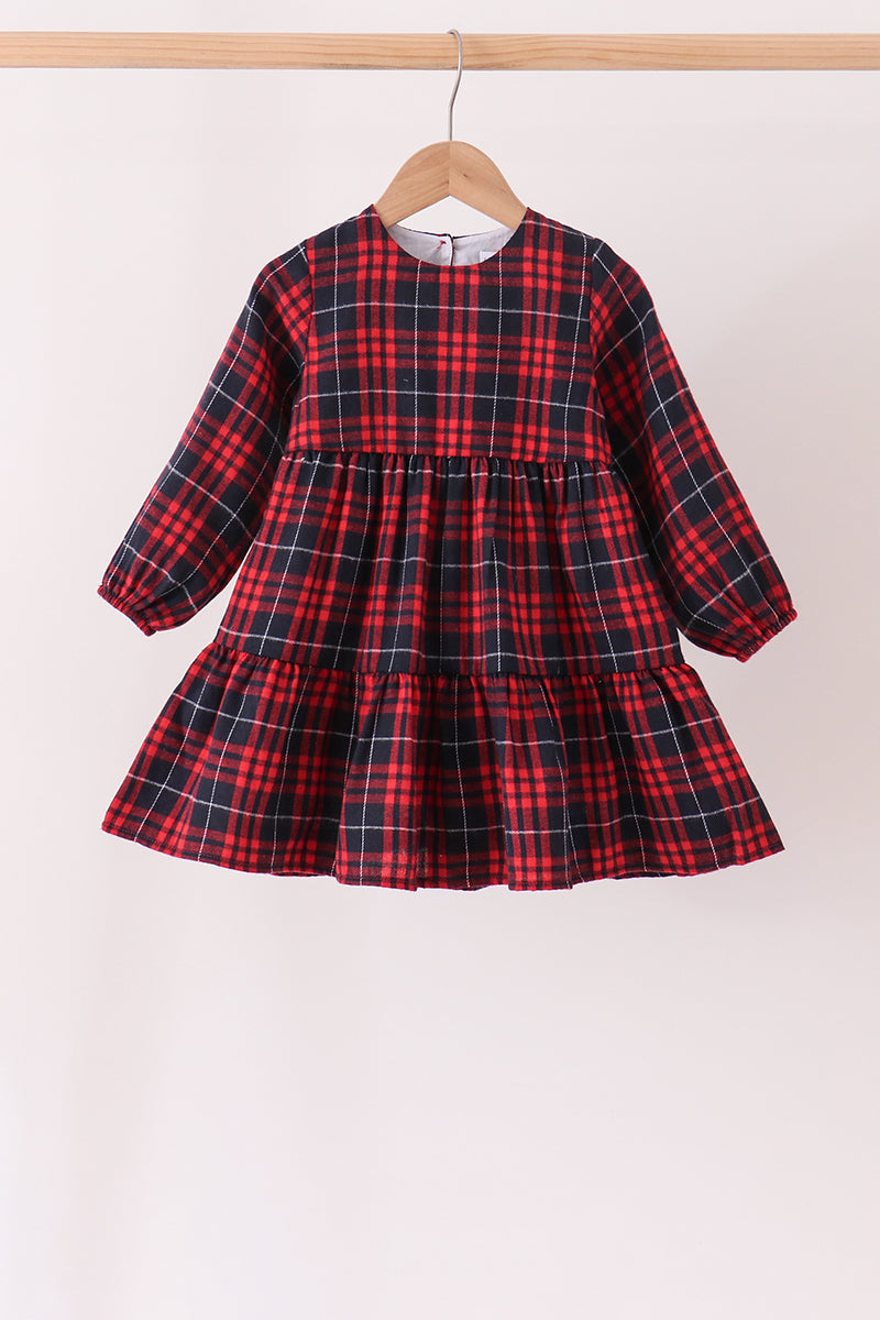 Red plaid dress