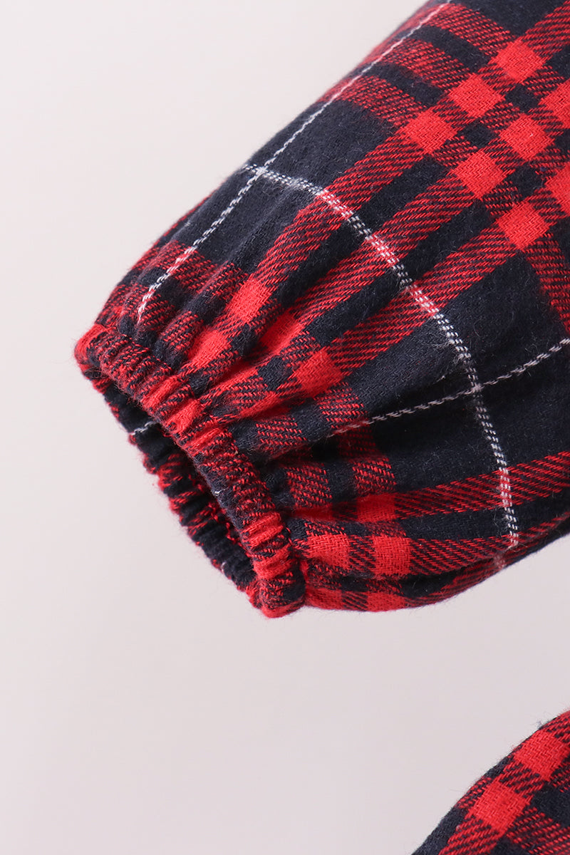 Red plaid dress