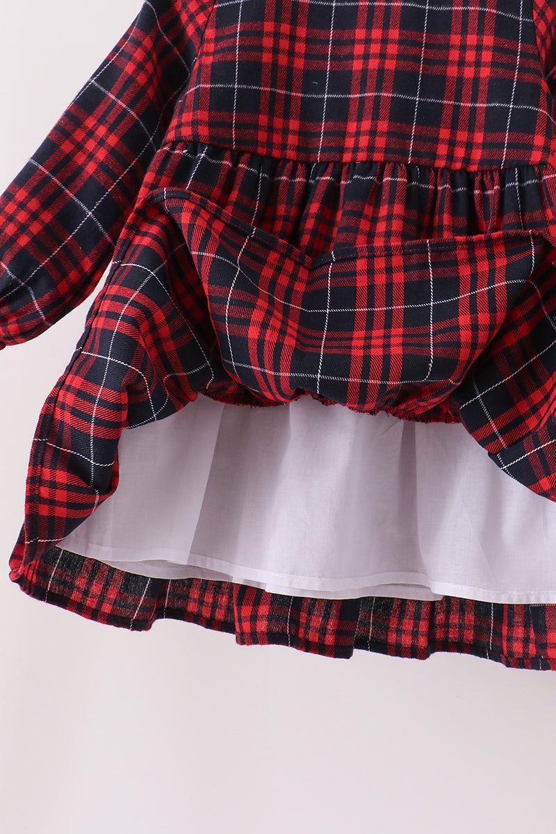 Red plaid dress