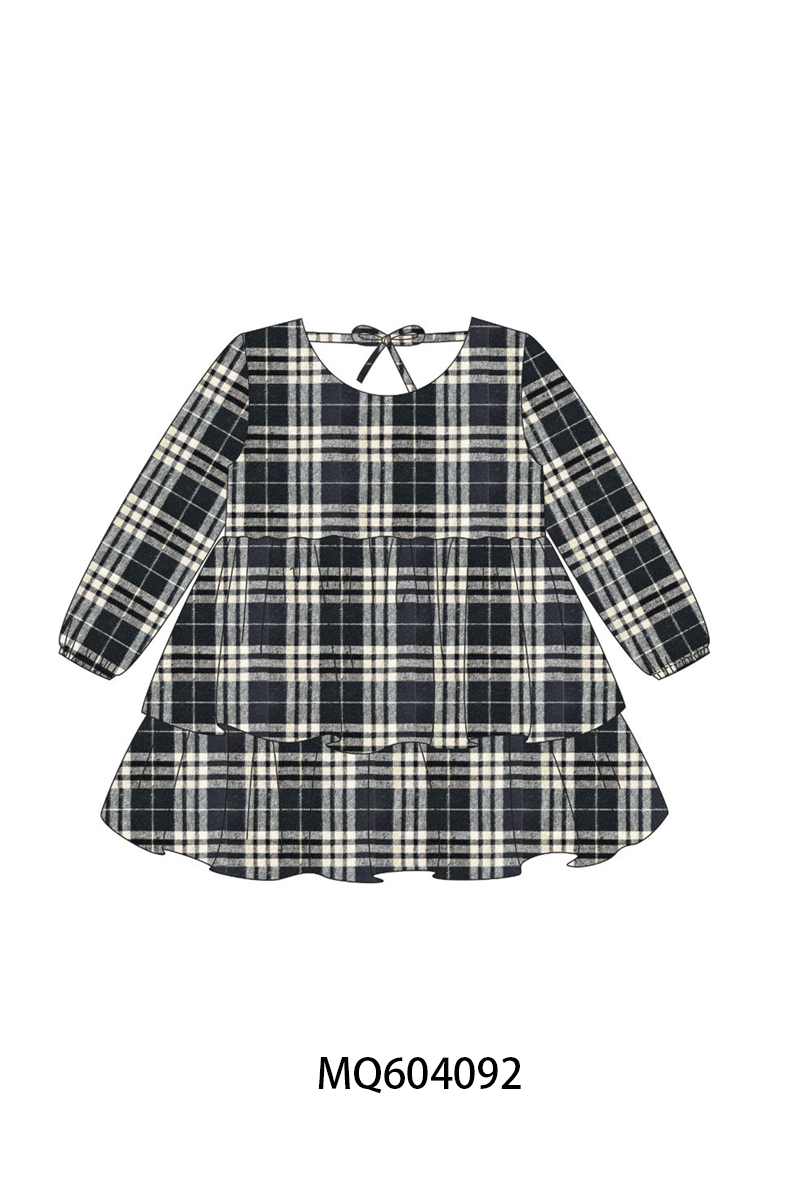 Black&white plaid dress